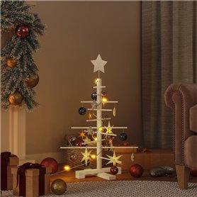 vidaXL Arbre de Noël en bois pour décoration 75 cm bois massif de pin