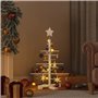 vidaXL Arbre de Noël en bois pour décoration 75 cm bois massif de pin