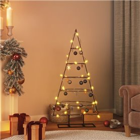 vidaXL Arbre de Noël en métal pour décoration noir 125 cm