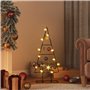 vidaXL Arbre de Noël en métal pour décoration noir 60 cm