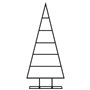 vidaXL Arbre de Noël en métal pour décoration noir 90 cm