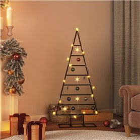 vidaXL Arbre de Noël en métal pour décoration noir 125 cm