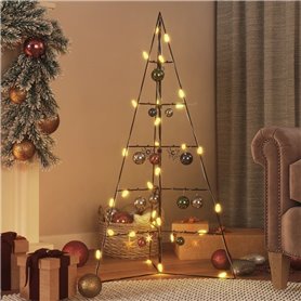 vidaXL Arbre de Noël en métal pour décoration noir 100 cm