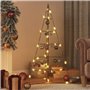 vidaXL Arbre de Noël en métal pour décoration noir 100 cm