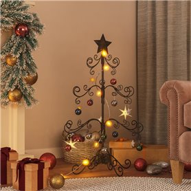 vidaXL Arbre de Noël en métal pour décoration noir 90 cm