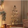 vidaXL Arbre de Noël en métal pour décoration noir 150 cm