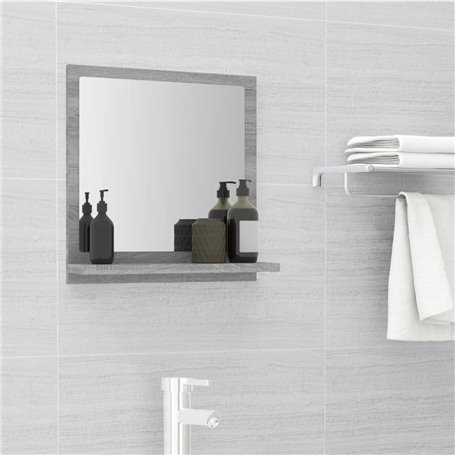 vidaXL Miroir de bain Sonoma gris 40x10