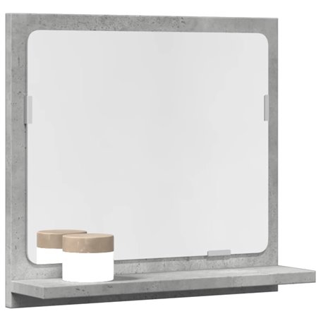 vidaXL Armoire à miroir de salle de bain gris béton bois d'ingénierie