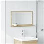 vidaXL Étagère de salle de bain à miroir chêne sonoma bois ingénierie