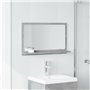 vidaXL Armoire à miroir de salle de bain gris béton bois d'ingénierie