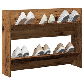 vidaXL Armoire à chaussures murale vieux bois bois d'ingénierie