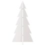 vidaXL Arbre de Noël en bois pour décoration blanc 59,5cm pin massif