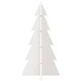 vidaXL Arbre de Noël en bois pour décoration blanc 59,5cm pin massif