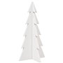 vidaXL Arbre de Noël en bois pour décoration blanc 59,5cm pin massif