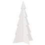 vidaXL Arbre de Noël en bois pour décoration blanc 80 cm pin massif