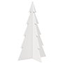 vidaXL Arbre de Noël en bois pour décoration blanc 80 cm pin massif