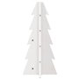 vidaXL Arbre de Noël en bois pour décoration blanc 49 cm pin massif