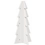 vidaXL Arbre de Noël en bois pour décoration blanc 49 cm pin massif