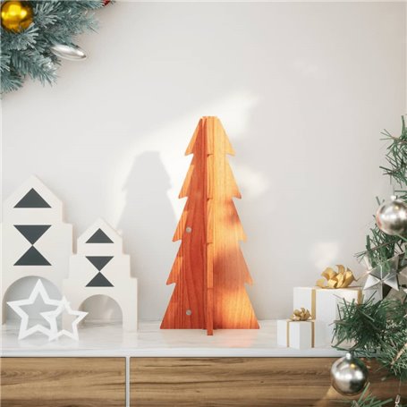 vidaXL Arbre de Noël en bois pour décoration 49 cm bois de pin massif