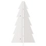 vidaXL Arbre de Noël en bois pour décoration blanc 69,5 cm pin massif