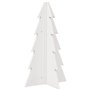 vidaXL Arbre de Noël en bois pour décoration blanc 69,5 cm pin massif