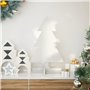 vidaXL Arbre de Noël en bois pour décoration blanc 60 cm pin massif