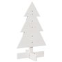 vidaXL Arbre de Noël en bois pour décoration blanc 60 cm pin massif