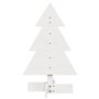 vidaXL Arbre de Noël en bois pour décoration blanc 60 cm pin massif