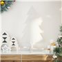 vidaXL Arbre de Noël en bois pour décoration blanc 80 cm pin massif