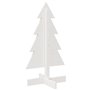 vidaXL Arbre de Noël en bois pour décoration blanc 80 cm pin massif