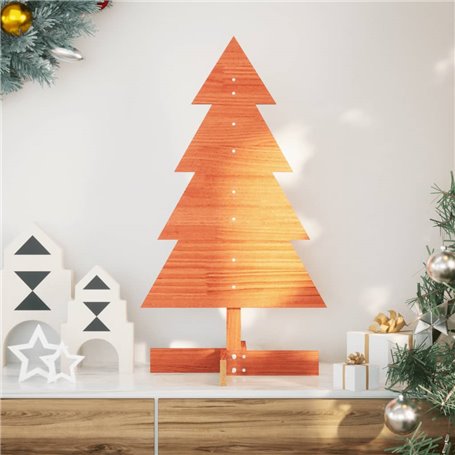 vidaXL Arbre de Noël en bois pour décoration 80 cm bois de pin massif