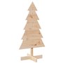 vidaXL Arbre de Noël en bois pour décoration 100 cm bois massif de pin