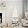 vidaXL Arbre de Noël en bois pour décoration blanc 100 cm pin massif