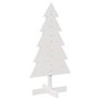 vidaXL Arbre de Noël en bois pour décoration blanc 100 cm pin massif