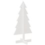 vidaXL Arbre de Noël en bois pour décoration blanc 100 cm pin massif