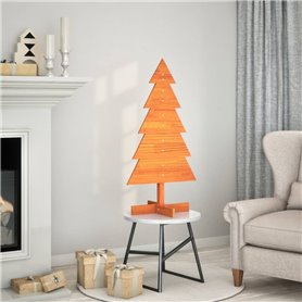 vidaXL Arbre de Noël en bois pour décoration 100 cm bois de pin massif