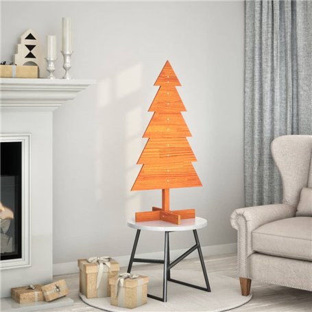 vidaXL Arbre de Noël en bois pour décoration 100 cm bois de pin massif