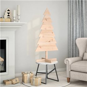 vidaXL Arbre de Noël en bois pour décoration 120 cm bois massif de pin