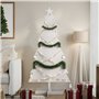 vidaXL Arbre de Noël en bois pour décoration blanc 150 cm pin massif