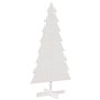 vidaXL Arbre de Noël en bois pour décoration blanc 150 cm pin massif