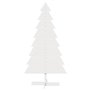 vidaXL Arbre de Noël en bois pour décoration blanc 150 cm pin massif