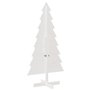 vidaXL Arbre de Noël en bois pour décoration blanc 150 cm pin massif