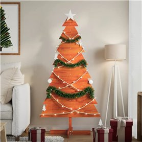 vidaXL Arbre de Noël en bois pour décoration 150 cm bois de pin massif