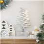 vidaXL Arbre de Noël en bois pour décoration blanc 60 cm pin massif