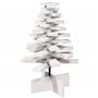 vidaXL Arbre de Noël en bois pour décoration blanc 60 cm pin massif