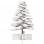 vidaXL Arbre de Noël en bois pour décoration blanc 60 cm pin massif