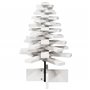 vidaXL Arbre de Noël en bois pour décoration blanc 60 cm pin massif