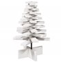 vidaXL Arbre de Noël en bois pour décoration blanc 60 cm pin massif