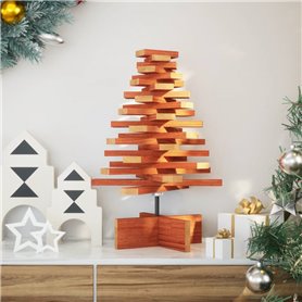 vidaXL Arbre de Noël en bois pour décoration 60 cm bois de pin massif