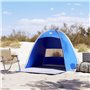 vidaXL Tente de plage 3 personnes bleu azuré imperméable